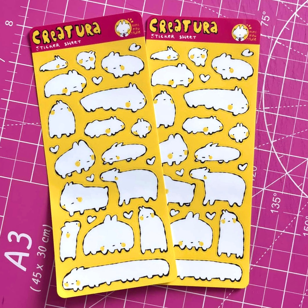 creatura sticker sheet