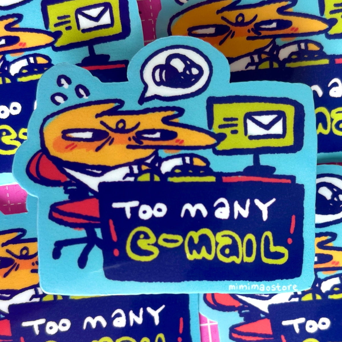 too many email sticker