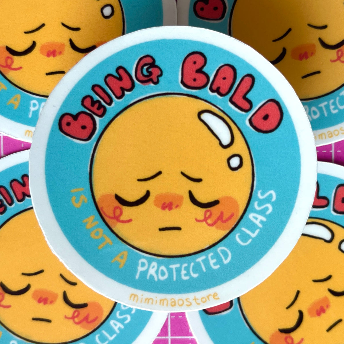 being bald is not a protected class sticker