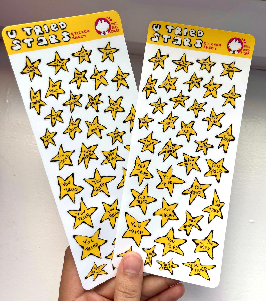 u tried stars sticker sheet