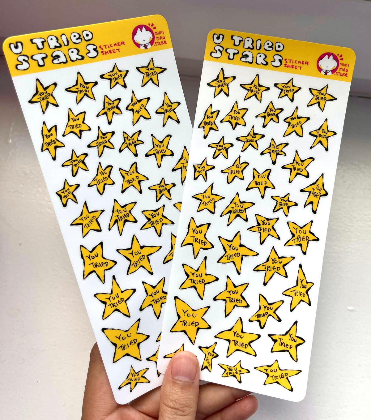 u tried stars sticker sheet
