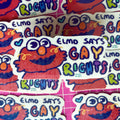 elmo says gay rights sticker