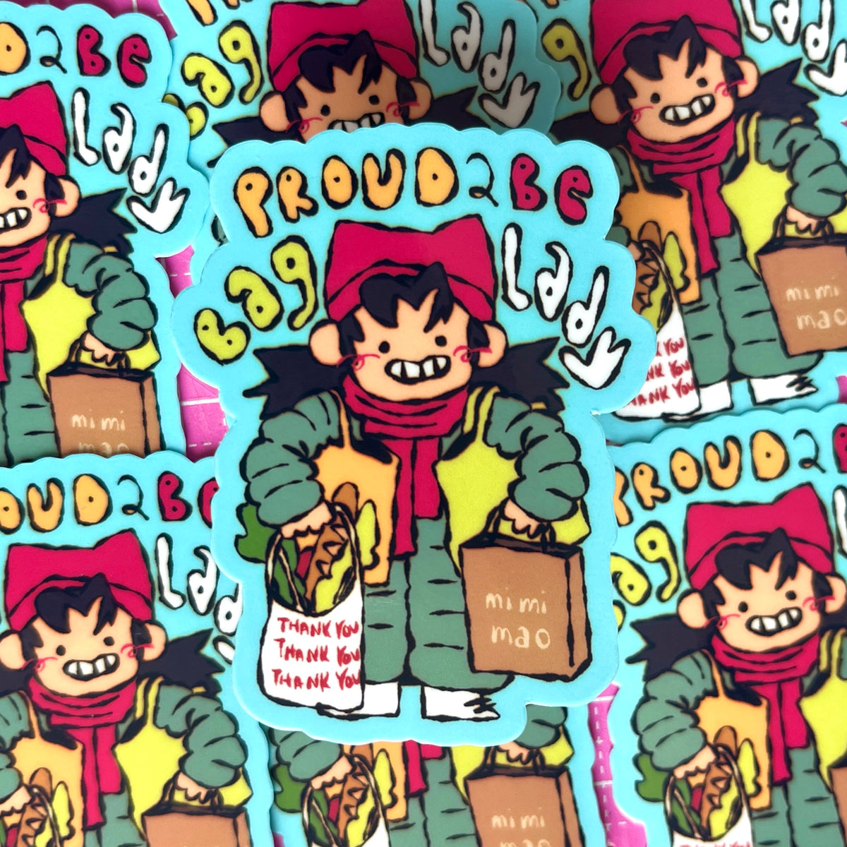 bag lady sticker