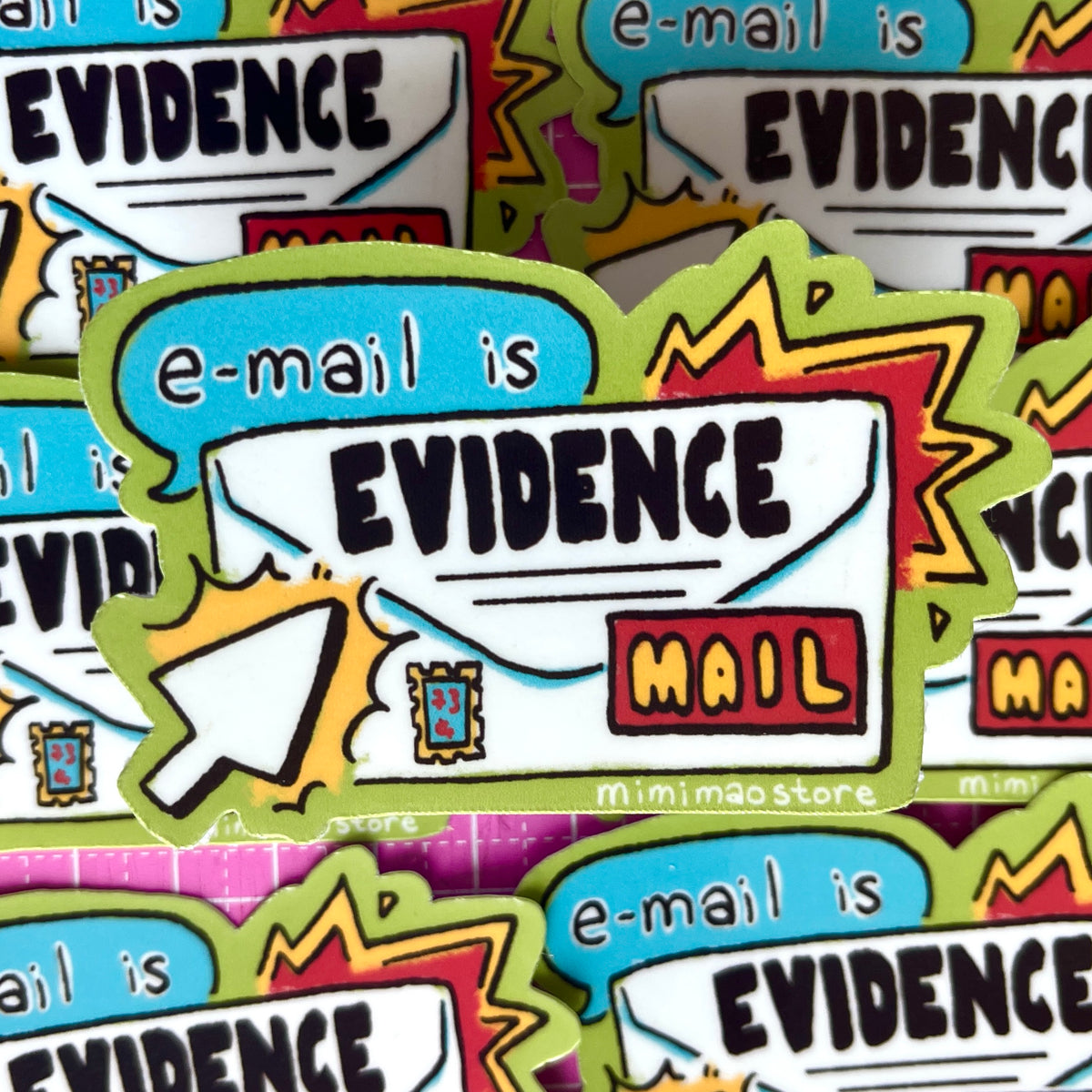 email is evidence mail sticker
