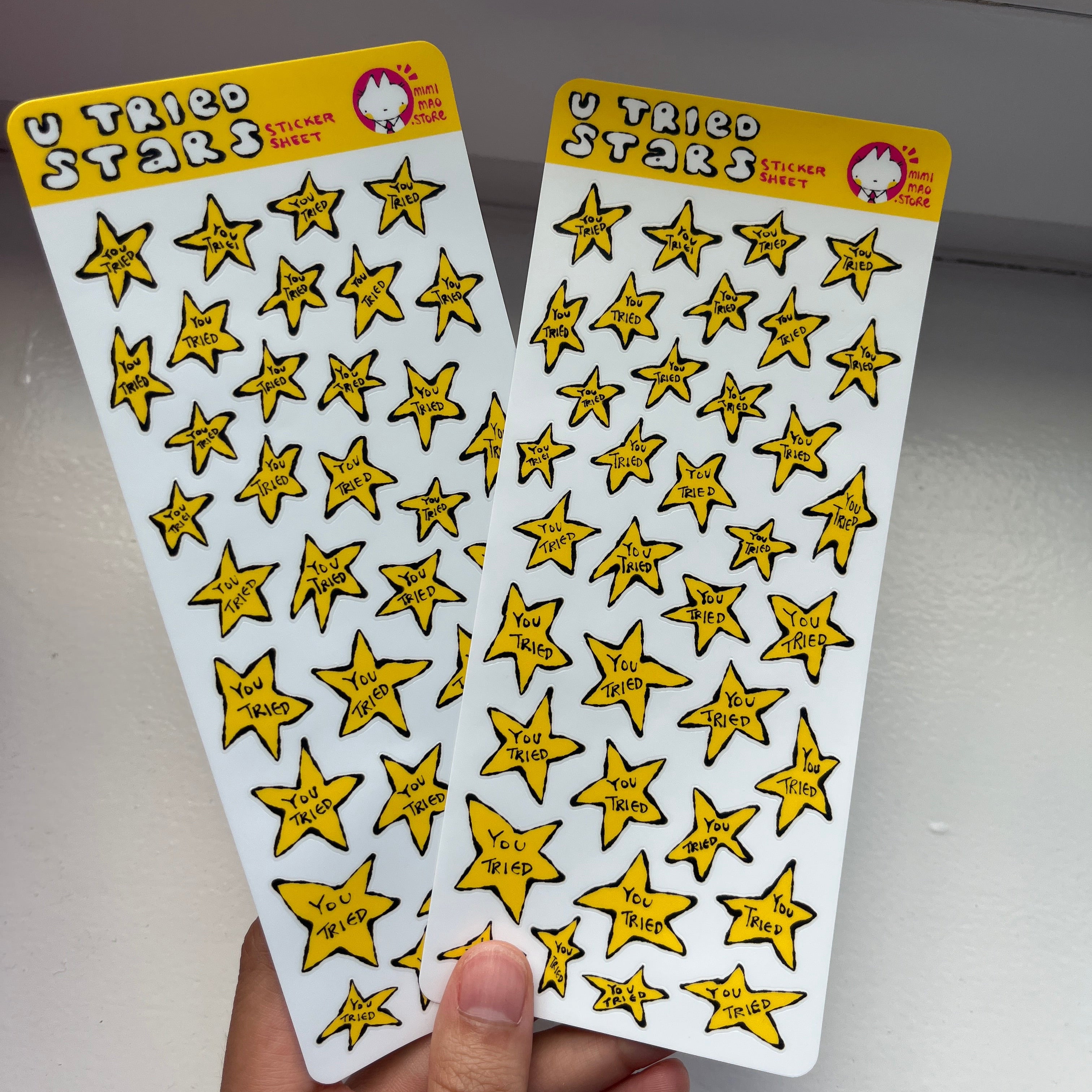 u tried stars sticker sheet
