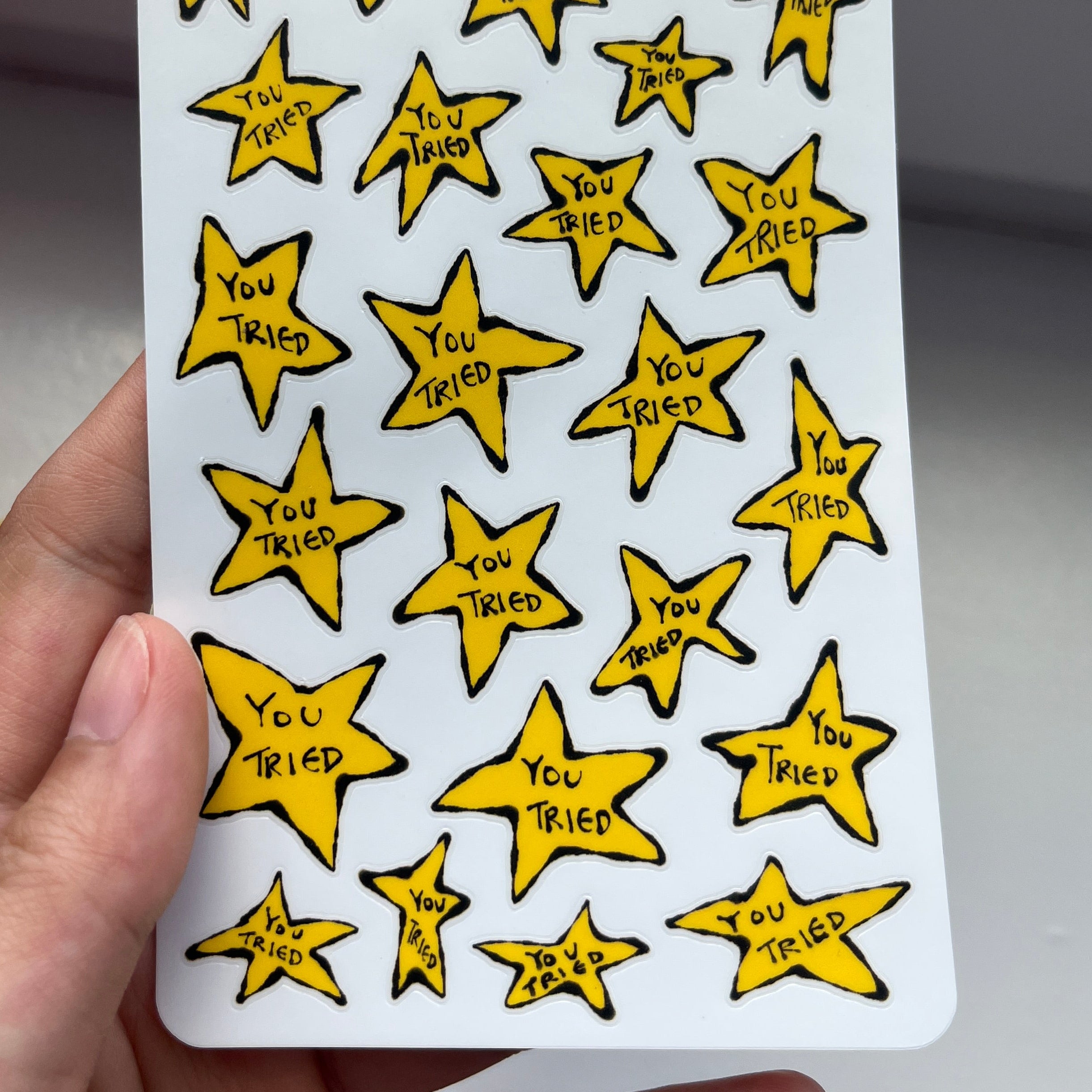 u tried stars sticker sheet