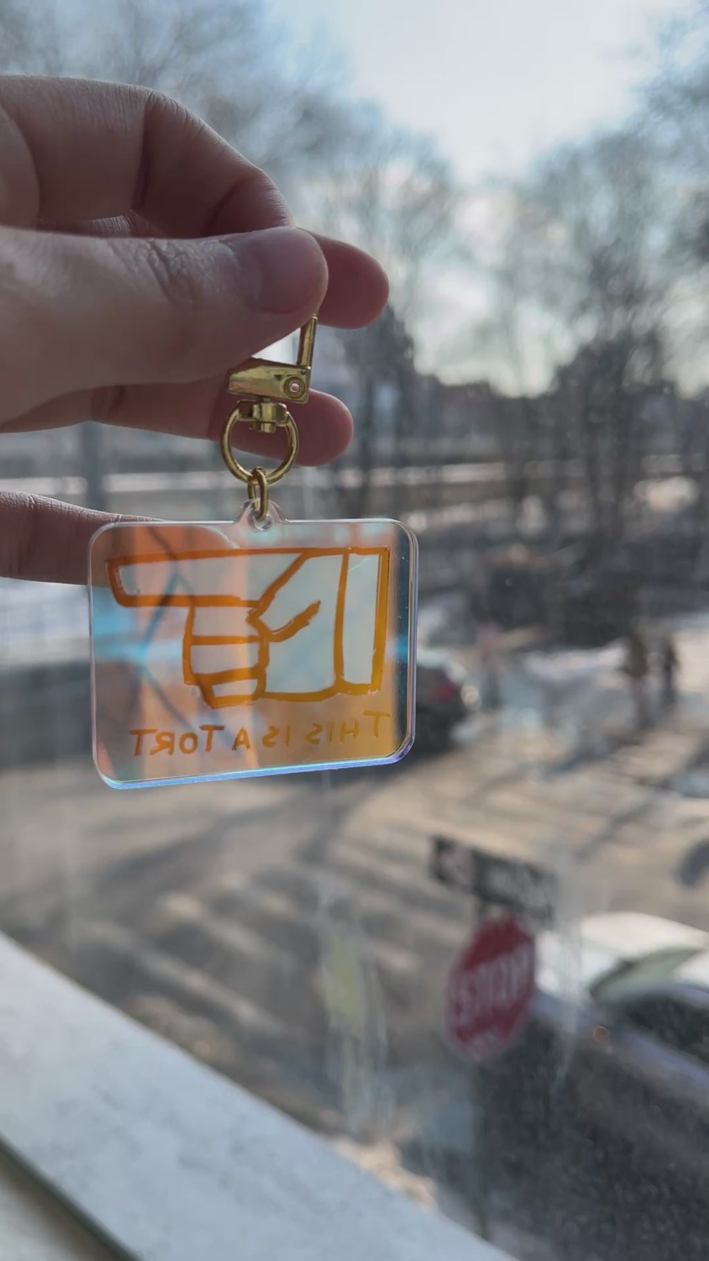 ass acrylic keychain